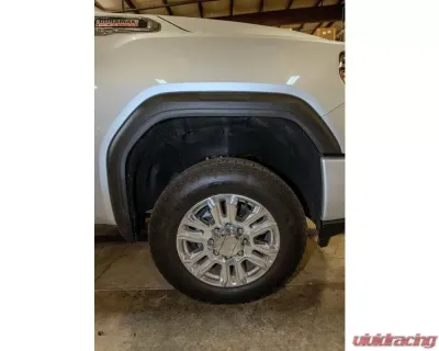 WCFab Fender Flare Billet Marker Light Delete Kit Raw Aluminum Finish with WCFab Logo GMC 2500/3500HD 2020+ - WCF100390