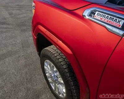 WCFab Fender Flare Billet Marker Light Delete Kit Raw Aluminum Finish with WCFab Logo GMC 2500/3500HD 2020+ - WCF100390