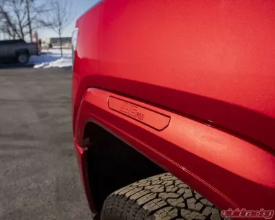 WCFab Fender Flare Billet Marker Light Delete Kit Raw Aluminum Finish with WCFab Logo GMC 2500/3500HD 2020+ - WCF100390