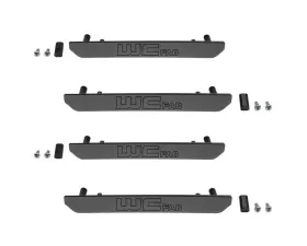WCFab Fender Flare Billet Marker Light Delete Kit Fine Texture Black Finish with WCFab Logo GMC 2500/3500HD 2020+