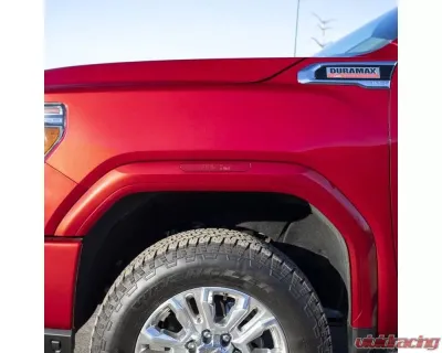WCFab Fender Flare Billet Marker Light Delete Kit Raw Aluminum Finish No Logo GMC 2500/3500HD 2020+ - WCF100391