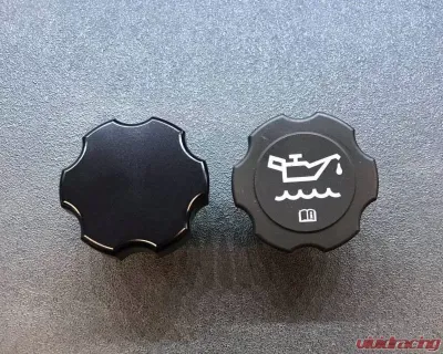 WCFab Billet Aluminum Black Anodized Oil Fill Cap Duramax 2001+ - WCF100443