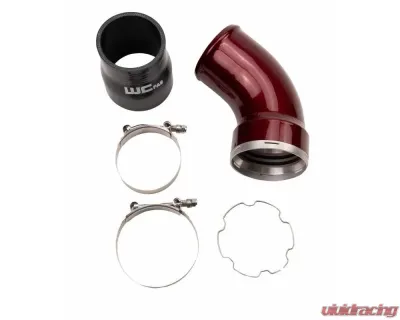 WCFab Passenger Side 3.5 Inch Intercooler Outlet Elbow Kit WCFab Grey Duramax LBZ/LMM 2006-2010 - WCF100466-GRY
