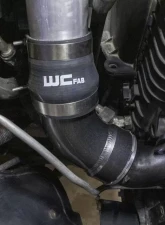 WCFab Passenger Side 3.5 Inch Intercooler Outlet Elbow Kit WCFab Grey Duramax LBZ/LMM 2006-2010                                     - WCF100466-GRY - Image 2