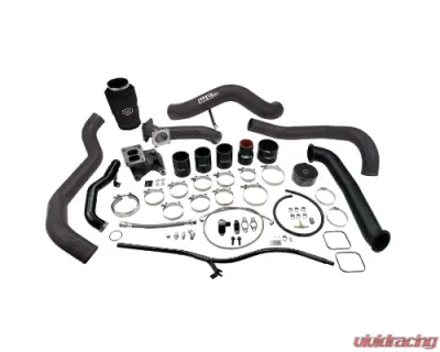 WCFab 2001-2004 LB7 Duramax S300 Single Turbo Install Kit Gloss Black Single Stage Powder Coating - WCF100478-GB