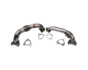 WCFab 2001-2016 Duramax 2 Inch Stainless Steel Up Pipe Kit for Single Turbos w/ Gaskets