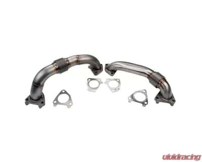 WCFab 2001-2016 Duramax 2 Inch Stainless Steel Up Pipe Kit for Single Turbos w/ Gaskets - WCF100590