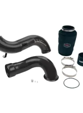 WCFab 2007.5-2010 LMM 4 Inch Intake Kit Stage 2 Bengal Blue Single Stage Powder Coating                                     - WCF100639-BB - Image 2
