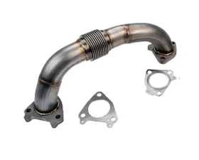WCFab 2001-2016 Duramax 2 Inch Stainless Driver Side Up Pipe w/ Gaskets Single or Twin Turbo