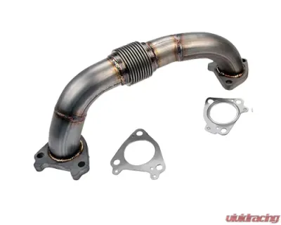 WCFab 2001-2016 Duramax 2 Inch Stainless Driver Side Up Pipe w/ Gaskets Single or Twin Turbo - WCF100652
