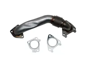 WCFab 2001-2016 Duramax 2 Inch Stainless Passenger Side Up Pipe w/ Gaskets Single Turbo