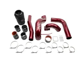 WCFab 2003-2007 5.9L Cummins High Flow Intake Bundle Kit Candy Red Two Stage Powder Coating