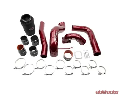 WCFab 2003-2007 5.9L Cummins High Flow Intake Bundle Kit Gloss White Single Stage Powder Coating - WCF100680-GW