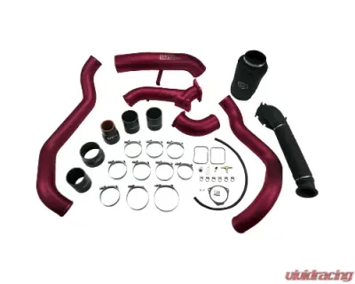 WCFab 2001-2004 LB7 Duramax High Flow Intake Bundle Package Red Two Stage Powder Coating - WCF100712-RED