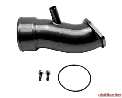 WCFab 3 1/2 Inch Intake Horn with PCV Port Gloss Black Single Stage Powder Coating for L5P Duramax 2020+ - WCF100833-GB