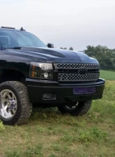 WCFab Fine Texture Black Bumper Grille Chevrolet / GMC 6.6L Duramax 2011-2014                                     - WCF100285-FTB - Image 5