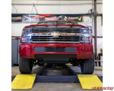 WCFab Texture Black Front Bumper Valance Filler Panel Kit w/o Tow Hooks Chevrolet 2500/3500 2015-2019 - WCF100428-FTB