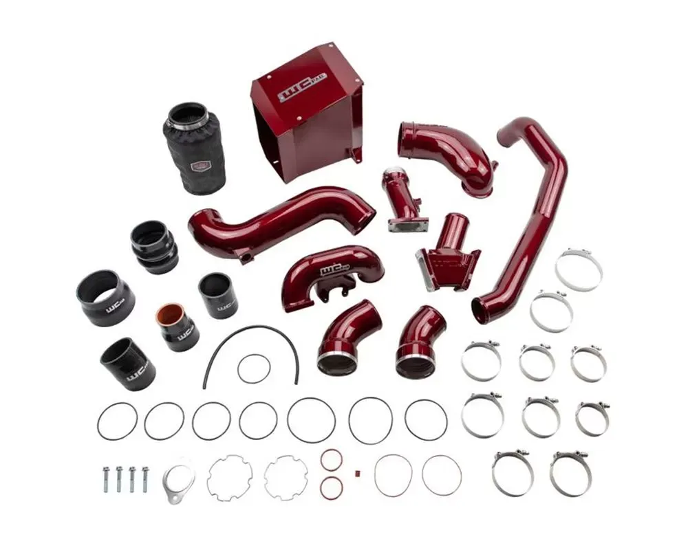 WCFab Chevy Orange Stage 2 High Flow Intake Bundle Kit GMC Duramax 6.6L LMM 2007.5-2010 - WCF100438-CRO