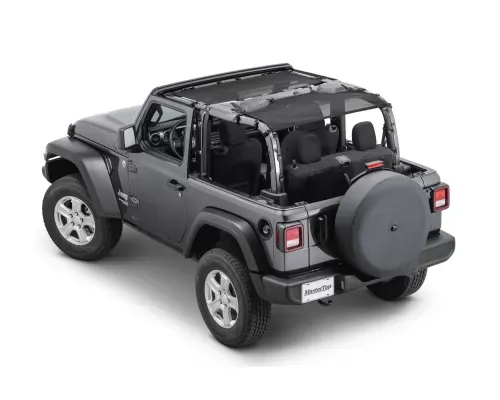 MasterTop Black Mesh Bimini Top Plus Shademaker Freedom Jeep Wrangler JL 2-Door 2018-2021 - 14201501