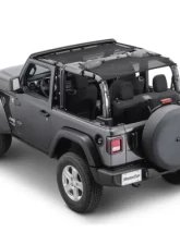 MasterTop Black Mesh Bimini Top Plus Shademaker Freedom Jeep Wrangler JL 2-Door 2018-2021                                     - 14201501 - Image 2