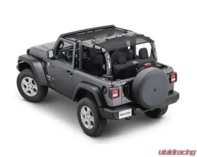 MasterTop Black Mesh Bimini Top Plus Shademaker Freedom Jeep Wrangler JL 2-Door 2018-2021 - 14201501