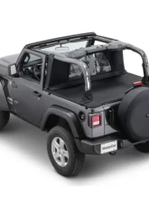 MasterTop MasterTwill Fabric Wind Stopper/Tonneau Cover Combo Kit Soft Top Jeep Wrangler JL 2-Door 2018-2021                                     - 14440524 - Image 2