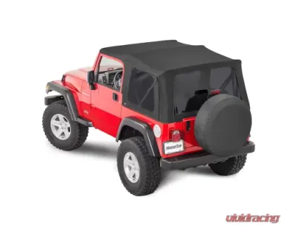 MasterTop  Jeep Replacement Top With Doorskins Tinted Glass For 1997-2006 Wrangler TJ Black MasterTwill - 15211224