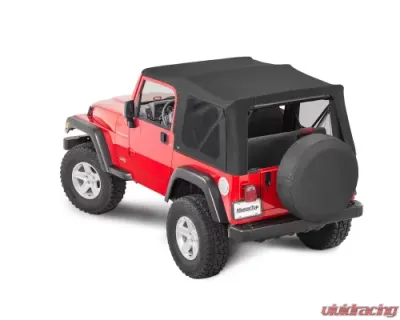 MasterTop  Jeep Replacement Top With Doorskins Tinted Glass For 1997-2006 Wrangler TJ Black MasterTwill - 15211224