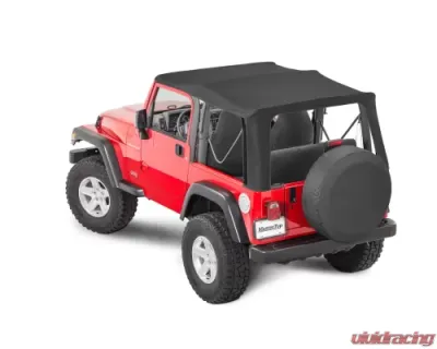 MasterTop  Jeep Replacement Top With Doorskins Tinted Glass For 1997-2006 Wrangler TJ Black MasterTwill - 15211224