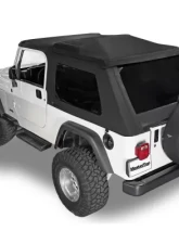 MasterTop Skymaster Fastback Replacement Soft Top Black Diamond Fabric Only Jeep Wrangler Unlimited LJ 2004-2006                                     - 15701035 - Image 4