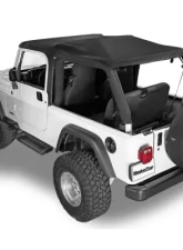 MasterTop Skymaster Fastback Replacement Soft Top Black Diamond Fabric Only Jeep Wrangler Unlimited LJ 2004-2006                                     - 15701035 - Image 4