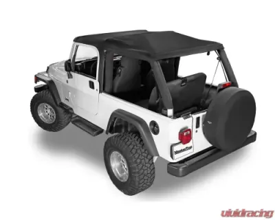 MasterTop Skymaster Fastback Replacement Soft Top Black Diamond Fabric Only Jeep Wrangler Unlimited LJ 2004-2006 - 15701035