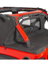 MasterTop 14310435 Bimini Top Plus w/ Header in Black Diamond Jeep Wrangler JK Unlimited 4-Door 2007-2018                                     - 14310435 - Image 2