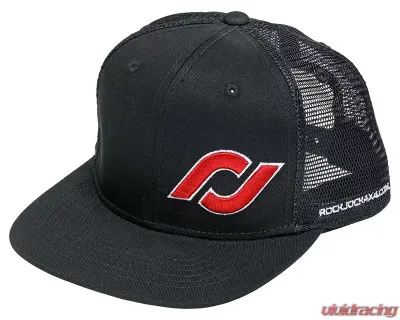 RockJock 4x4 Hat (Black w/ Red Embroidered RJ Logo Mesh Back Adjustable) - RJ-715000-1