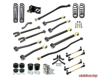 RockJock 4x4 Pro Edition Suspension System (4 in. Lift) Jeep Wrangler JK 2007-2017 - RJ-JK2DR1-101