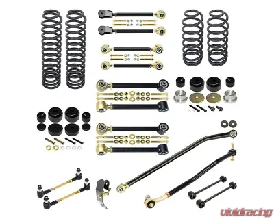 RockJock 4x4 Pro Edition Suspension System (4 in. Lift) Jeep Wrangler TJ 1997-2007 - RJ-TJ0001-101