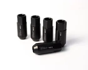 TiTek 4pc Black Long M14 x 1.50 Speed Lug Nut