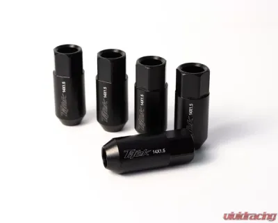 TiTek 4pc Black Long M14 x 1.50 Speed Lug Nut - SLN-14150-BK