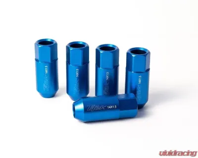 TiTek 4pc Blue Long M14 x 1.50 Speed Lug Nut - SLN-14150-BL