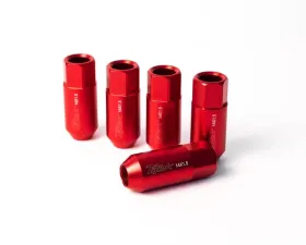 TiTek 4pc Red Long M14 x 1.50 Speed Lug Nut
