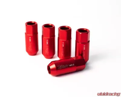 TiTek 4pc Red Long M14 x 1.50 Speed Lug Nut - SLN-14150-RD