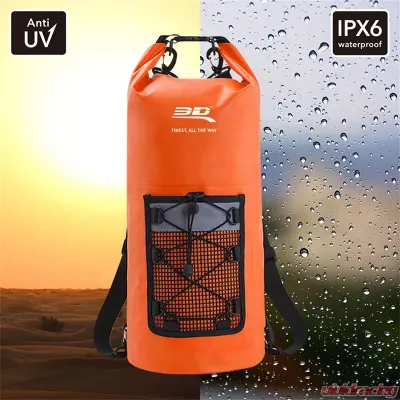 3D Maxpider 3D MAXpider Orange Roll-Top Dry Bag Backpack - UV-Resistant, All-Weather, Large Capacity - 6117-21