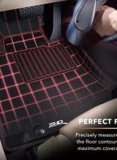 3D Maxpider 2nd Row Floor Mat Black Kagu Carbon Fiber Embossed Pattern Subaru Legacy | Outback 2020-2022                                     - L1SB02821509 - Image 4