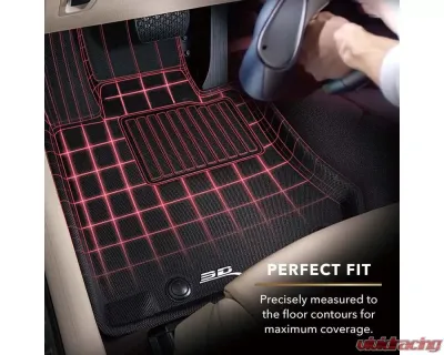 3D Maxpider 2nd Row Floor Mat Black Kagu Carbon Fiber Embossed Pattern Subaru Legacy | Outback 2020-2022 - L1SB02821509