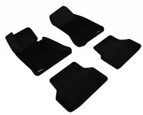 3D MAXpider Black Kagu 1st & 2nd Row Floormats BMW 5 Series E60 2004-2010