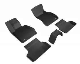 3D MAXpider Black Kagu 1st & 2nd Row Floormats BMW 5 Series G30 2017-2020
