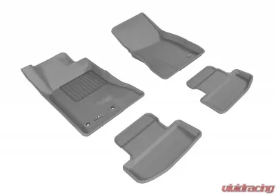 3D MAXpider Gray Kagu 1st & 2nd Row Floormats Ford Mustang 2015-2020 - L1FR08501501