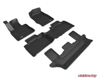 3D MAXpider 1st/2nd/3rd Row Floor Mats - Black Ford Explorer 2020-2022 - L1FR13001509