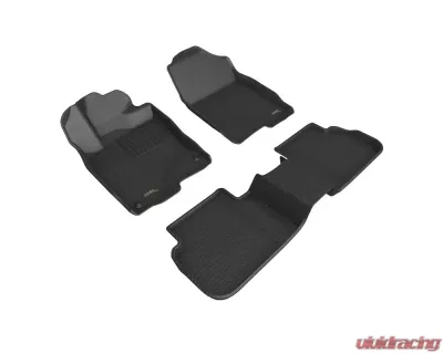 3D MAXpider Kagu 1st & 2nd Floormat - Black (No Rear USB Port) Honda Civic 2022 - L1HD12001509