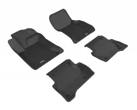 3D MAXpider Black Kagu 1st & 2nd Row Floormats Jaguar XE 2017-2020